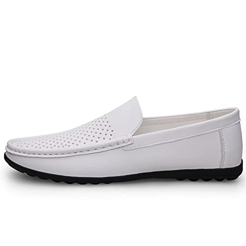 Men's Loafers Moccasins Shoes Breathable Simple Vegan Leather Flat Heel Lightweight Flexible Casual Slip-on3