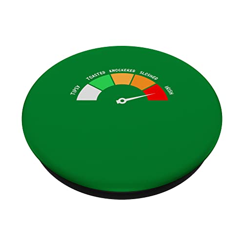 St. Patrick's Day - Tipsy, Toasted, Knockered, Sloshed Irish PopSockets Swappable PopGrip, Black - Image 2