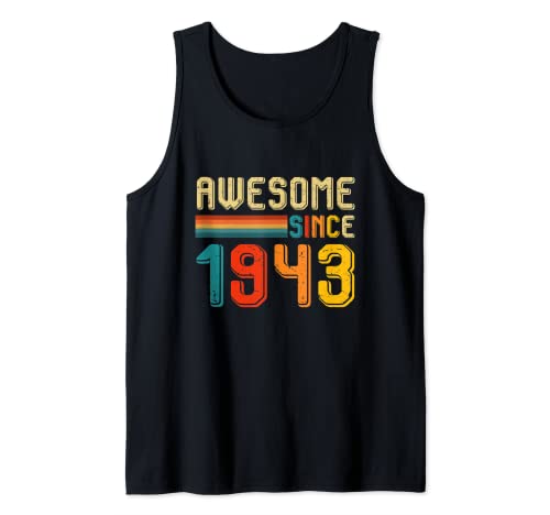 79 cumpleaños para hombres y mujeres retro vintage impresionante desde 1943 Camiseta sin Mangas
