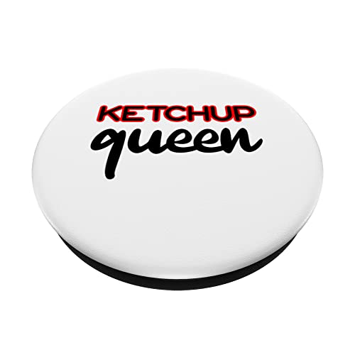 Ketchup Queen. PopSockets Swappable PopGrip, Black - Image 2