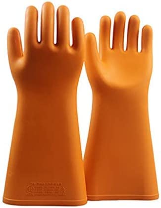 FUKFOKSafety Work Gloves 20KV Electrical Insulated Rubber Gloves Electrician AC 10000V High Voltage Safety Protective Work Gloves Insulating for Lineman