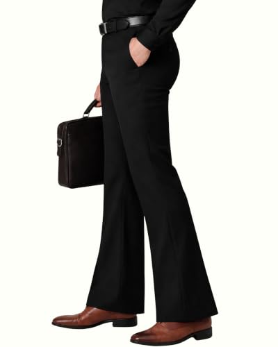 Buy Night Scape Men's Black Bootcut Pants (36, Regular) - Image 3
