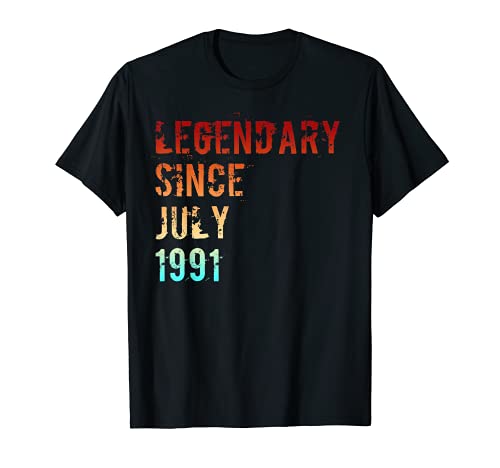Desde julio de 1991 Legendary regalo de cumpleaños de 30 año Camiseta