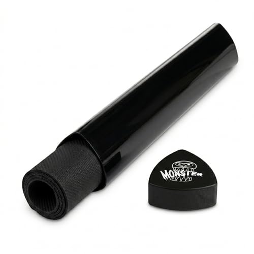 Monster TCG Gaming Prism Playmat Tube(Opaque Black)- Won't Roll Off Surfaces-Easy in & Out Design-...