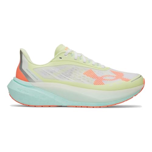 Under Armour Velociti Distance Chaussures de Running Chaussure de Running sans stabilisateurs Hommes Blanc - White/Refresh Mint/Electric Tangerine 44