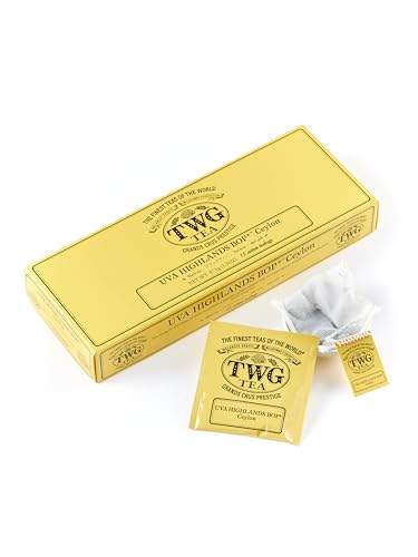 TWG Tea | UVA Highlands BOP | Black Tea | Golden Infusion | 15 Hand Sewn Cotton Teabags | Gift Set