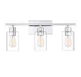 Savoy House 8-2149-3-11 Lambert 3-Light Bathroom Vanity Light in a Polished Crhome with Clear Glass