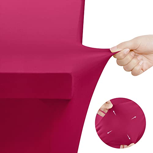 image for Utopia Kitchen Spandex Tablecloth 2 Pack [6FT, Fuchsia] Tight, Fitted,