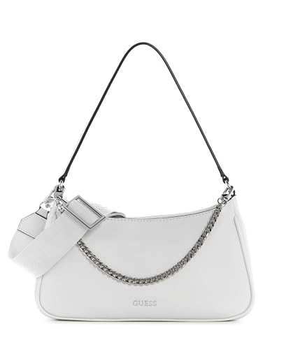 GUESS Yesenia Shoulder Bag, Bolsa de Hombro para Mujer, Blanco, Talla Unica