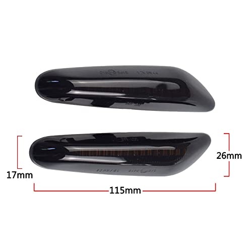 Intermitentes laterales dinámicos LED para BMW E90 E60 E46 y E87 espejo secuencial de dos piezas 6
