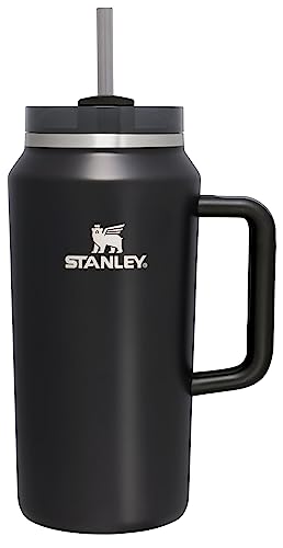 Image of STANLEY Quencher H2.0 Tumbler with Handle & Straw 64 oz | Flowstate 3-Position Lid | Large Capacity for Travel & Sports | Insulated Stainless Steel Cup | BPA-Free | Black Glow