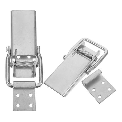 VILLFUL Pestillo de Puerta Galvanizado para Camión 2 Unidades Cierre de Hebilla Resorte Pestillo para Remolques y Caravanas Accesorio de Herraje Resistente para Compartimentos de Carga