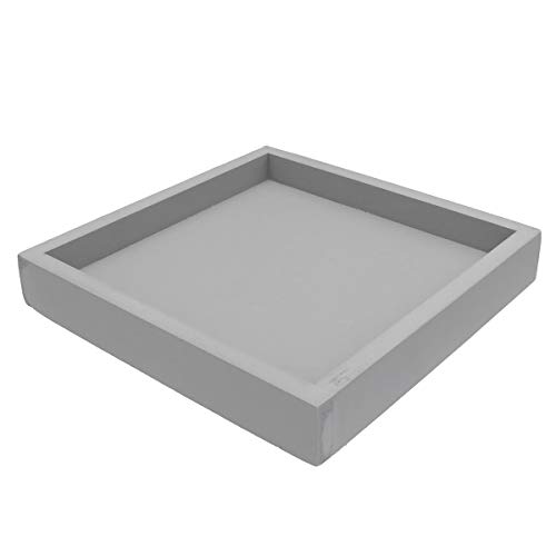 Doitool Plant Saucer Tray Garden Plant Pot Tray Thicken Plastic Plate Flowerpot Tray Multi-Functional Household Potted Support Leakproof Potted Base (Grey, Interior 20X20Cm) #TOP24