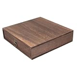 OSALADI Teebox Aus Holz Mit Mehrschichtigem Schubladendesign Und Retro Vintage Stil, Wasserdicht, 9.84X9.45X2.17In, Für Küche Und Haushalt