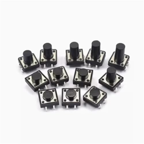 Commutateur tactile bouton-poussoir 12x12x10 mm DIP 4 broches pour montages électroniques