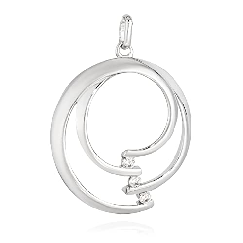 Pendentif spirale 925 argent brillant NKlaus et son zircon étincelant