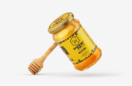 Image of Madhusudha Khalse Flower Honey Raw Forest Honey Natural Bee Product from Sundarban Region Golden Liquid Sweetener for Tea Breakfast Cooking Baking Dessert Edible Use Smooth Texture 250 g