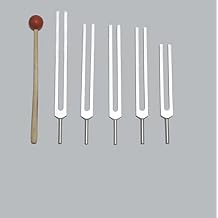 TFS Tuningforkshop 5 Pc Brain Tuning Fork for Healing with Mallet+Pouch