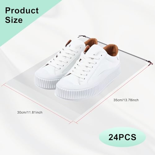 Mluffy 10 PCS Travel Shoe Bags, Multifunctional Waterproof Underwear Bag Translucent Storage Bags with Drawstring, Portable Organizer Pouch for Shoes, for Clothes Shoes Travel Accessories (10) 2 31dIIlCuraL