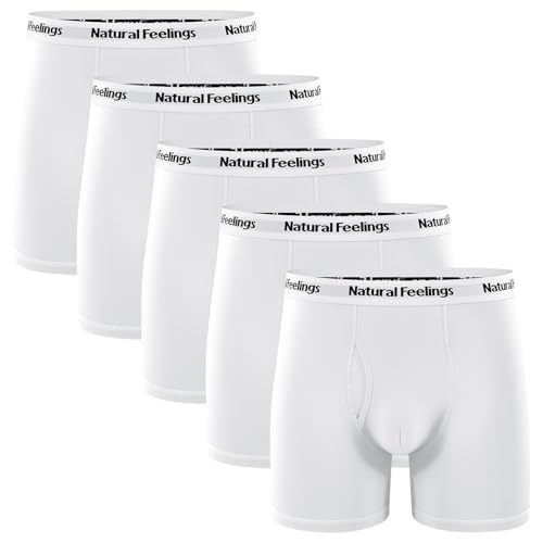 Image of Natural Feelings Boxer Briefs Mens Underwear Men Pack Soft Cotton Open Fly Underwear