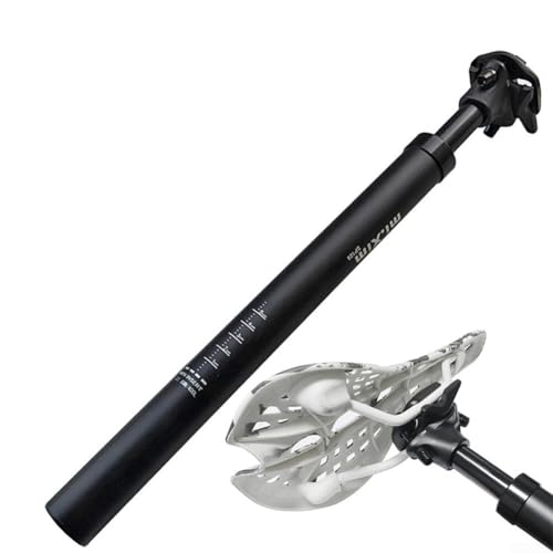 Tija de sillín de suspensión ajustable para bicicletas eléctricas y de montaña, cuenta con ajustes suaves y duros, disponible en varios tamaños (30,9 x 400 mm)