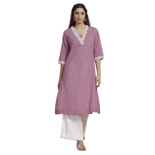 Image of BIBA Women Cotton Straight Kurta