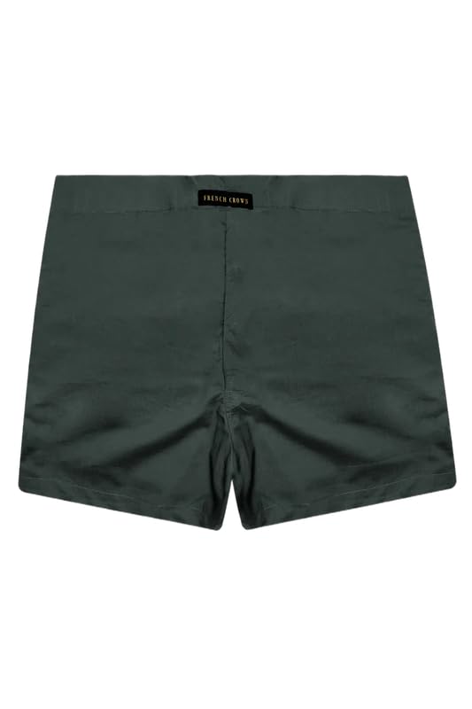 french crown Tactical-Heavy Metal Green Solid Poplin Premium Cotton Boxer-picture-37