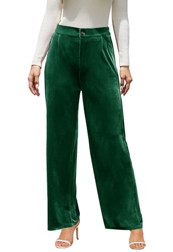 Pantalon Palazzo Alaster Queen en velours pour silhouette élancée