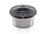 Leifheit 23241 - Centrifugadora de ensalada de acero inoxidable