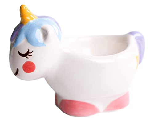 redchocol8® New Lovely Cute Hand Painted Unicorn Ceramic Egg Cup Breakfast Dining Gift
