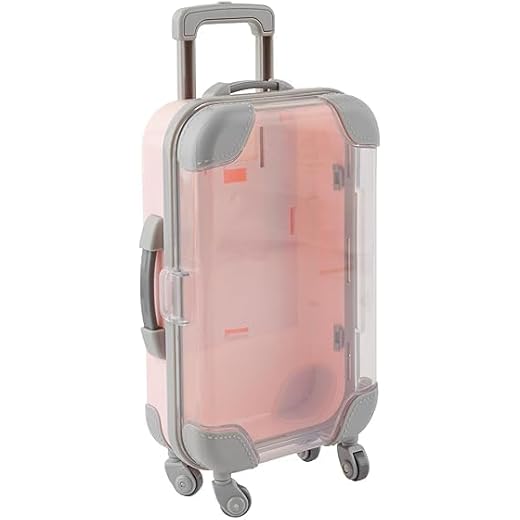 Kids Transparent Toy Suitcase with Wheels
