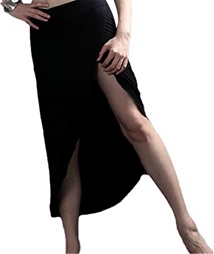 Dance Zone ���f�B�[�X �x���[�_���X �X�J�[�g �����O�X�J�[�g �X���b�g �A�V�� ���n �Z�N�V�[ �I�o �V���v�� �X�g���b�` ���b�X�� ���K �X�|�[�c �X�e�[�W �_���X �ߑ� (XL, �u���b�N)