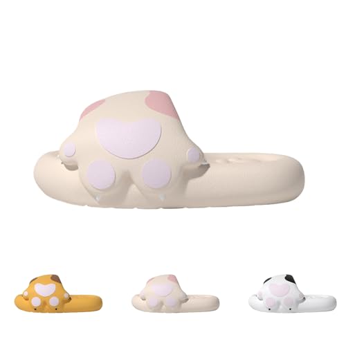 Pantoufles pattes de chat chausson dessin animé mignon pour maison et salle de bain