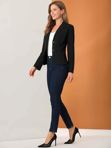 Allegra K Women's Work Office Blazer Stretch Lapel Collar Long Sleeve Jacket Suit Blazer - Image 5