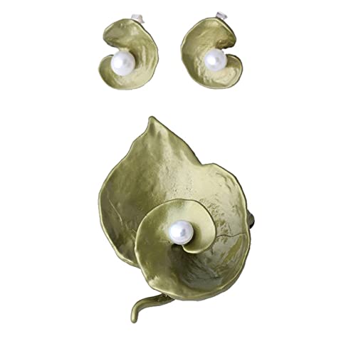 Joyluckycat Geranium Pearl Brooch Copper Parts Spray Painted Flower Retro Brooch #TOP5
