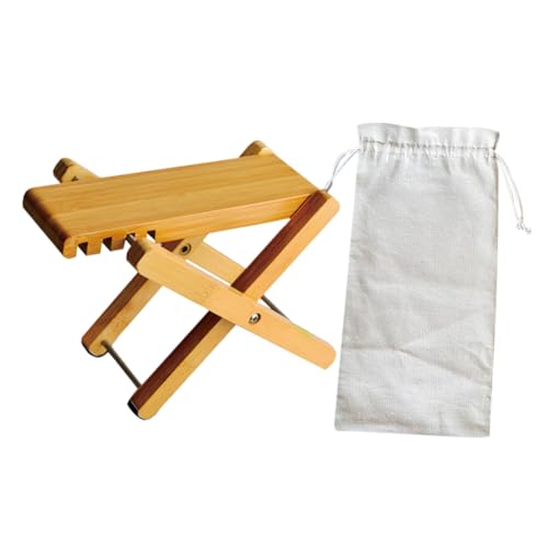 FUNOMOCYA Holzhocker Für Gitarre Klappbarer Gitarrenhocker Tragbarer Gitarrenhocker Aus Holz Verstellbar