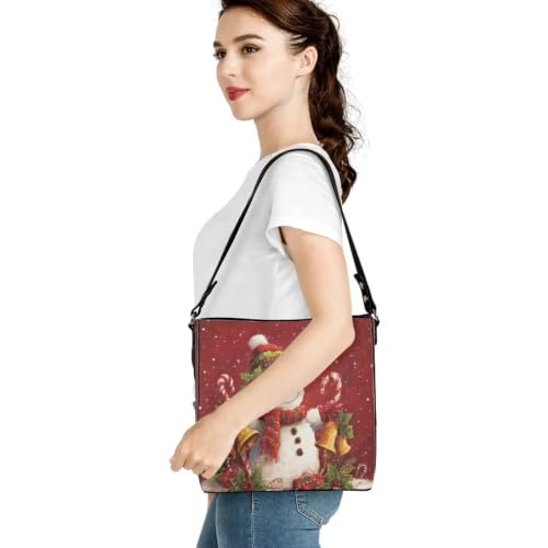 Image of HUGS IDEA Boho Bags for Women Leather Handbag Shoulder Bucket Crossbody Purse