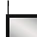 Americanflat 12x48 Over The Door Mirror - Hanging Full Length Mirrors with Engineered Wood - Modern Mirror for Bathroom, Bedroom, Living Room - Mirrors for Wall Display and Home Decor - Black