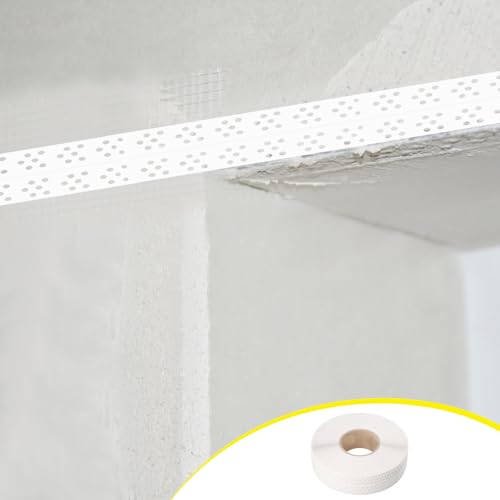 Image of 131.2 Ft x 1.97 Inch Drywall Corner Tape, PVC Self-Adhesive Drywall Corner Bead for Inside Outside Corner, White