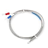 6mm Loch Unterlegscheibe K/E Typ Thermoelement Temperatursensor Draht 1-5M Kabel for Industrieregler 1Stk