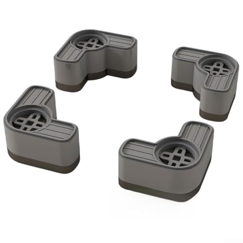 Set di 4 tappetini antivibrazioni per elettrodomestici, antiscivolo, per lavatrice, per stabilità e controllo del rumore (A)