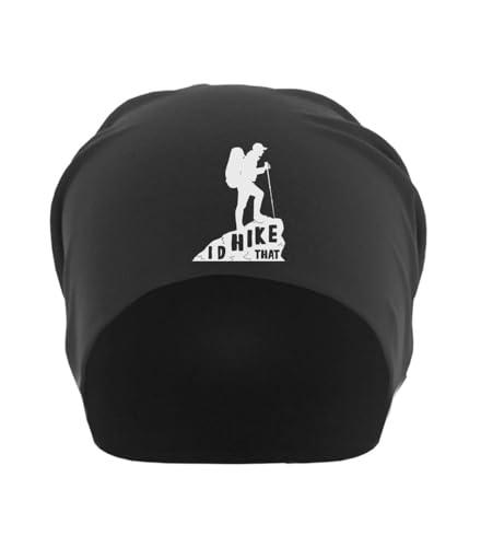 Bonnet souple I Would Hike That en coton fin noir : le cadeau original pour passionné de marche
