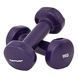 Tunturi 14TUSFU109 Mancuernas, Unisex Adulto, Morado, 1 kg