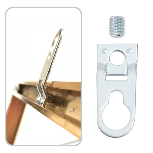Image of 60PCS Photo Frame Hook 35x15mm Photo Frame Hanger Aluminum Alloy Hanging Hook D Ring Picture Frame Hanger for Channel Width 12mm Picture Frame