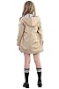 Betusline Little Girls Khaki Hooded Trench Coat Bu... #3
