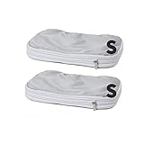 [ wakiyaku ] 旅行用 圧縮袋 トラベル ポーチ 衣類 収納 バッグ (Sサイズ2個)