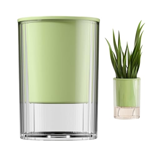 Vaso autoirrigante per piante d'appartamento, doppio strato, da scrivania, per giardinieri, appartamento, davanzale, balcone, soggiorno, camera da letto, studio, libri