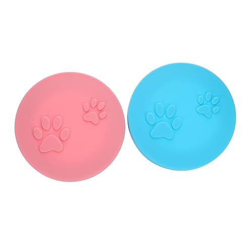 Parliky 2pcs Cat Food Cover Lids Wear-Resistant Can Lids for Wet Cat Food Silicone Pet Supply