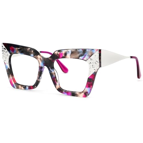 Image of Zeelool Retro Oversized Square for Women Eyeglasses Frame with Non-prescription Clear Lens ZJGA652634