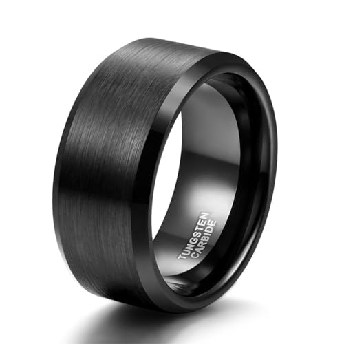 Bague fiançailles tungstène Epinki anneau brossé haut de gamme taille 47-75
